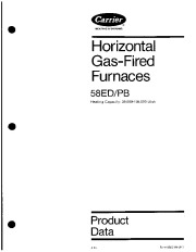 Carrier 58ED 58PB 2PD Gas Furnace Owners Manual page 1