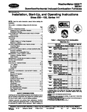 Carrier 58ZAV 9SI Gas Furnace Owners Manual page 1