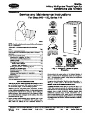 Carrier 58MSA 2SM Gas Furnace Owners Manual page 1