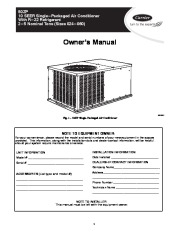 Carrier Owners Manual page 1