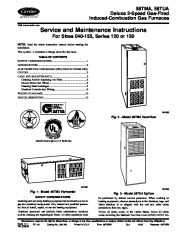 Carrier 58T 6SM Gas Furnace Owners Manual page 1