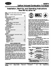 Carrier 58GF 4SI Gas Furnace Owners Manual page 1