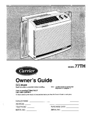 Carrier 77th 1si Heat Air Conditioner Manual page 1