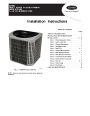 Carrier 25hbr 2si Heat Air Conditioner Manual page 1