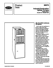 Carrier 58GFA 3PD Gas Furnace Owners Manual page 1