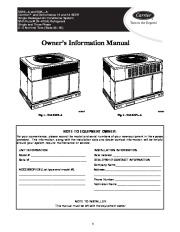 Carrier 50es Vl 01 Heat Air Conditioner Manual page 1