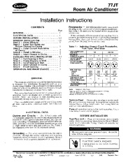 Carrier Owners Manual page 1