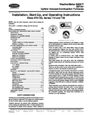 Carrier 58YAV 3SI Gas Furnace Owners Manual page 1