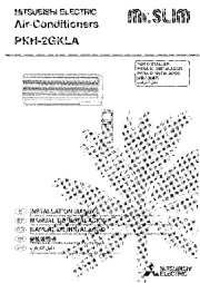 Mitsubishi Mr Slim PKH 2GKLA Wall Air Conditioner Installation Manual page 1