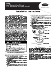 Carrier 24abr 3si Heat Air Conditioner Manual page 1