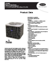 Carrier 25hbb3 2pd Heat Air Conditioner Manual page 1
