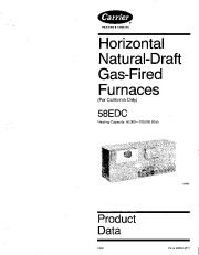 Carrier 58EDC 2PD Gas Furnace Owners Manual page 1