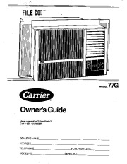 Carrier 77g 1si Heat Air Conditioner Manual page 1