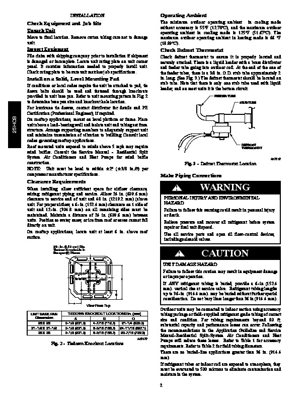 Carrier 25hcb 1si Heat Air Conditioner Manual