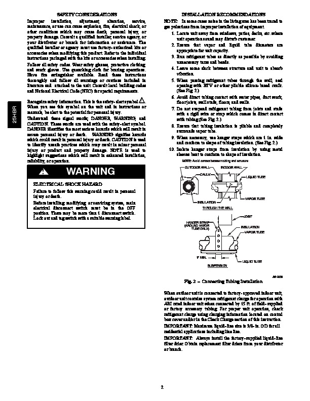 Carrier 25hbr 2si Heat Air Conditioner Manual